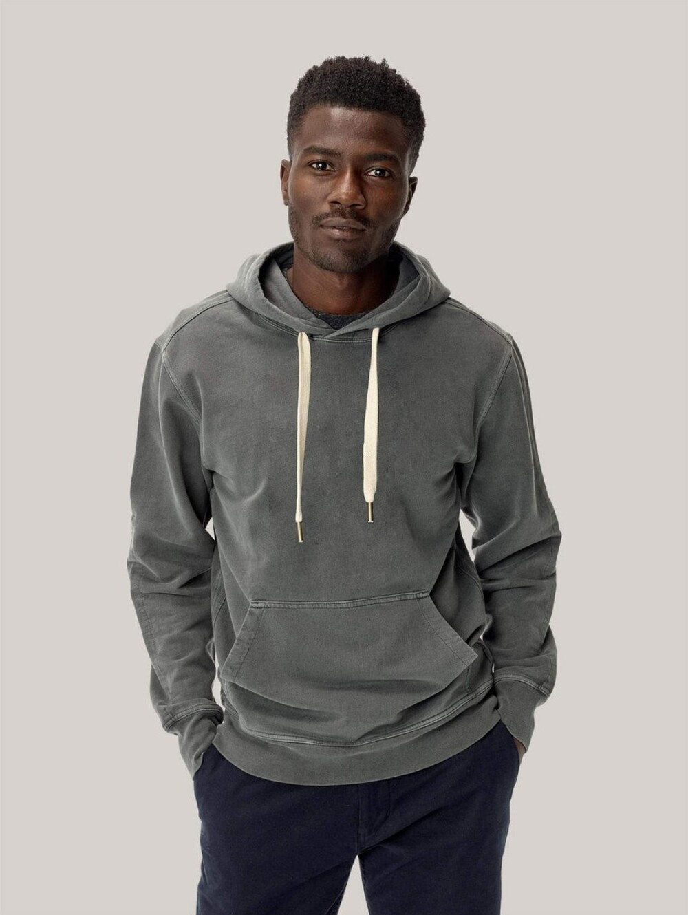 Buck Mason Faded Venice Wash Brushed Loopback Hooded Sweatshirt